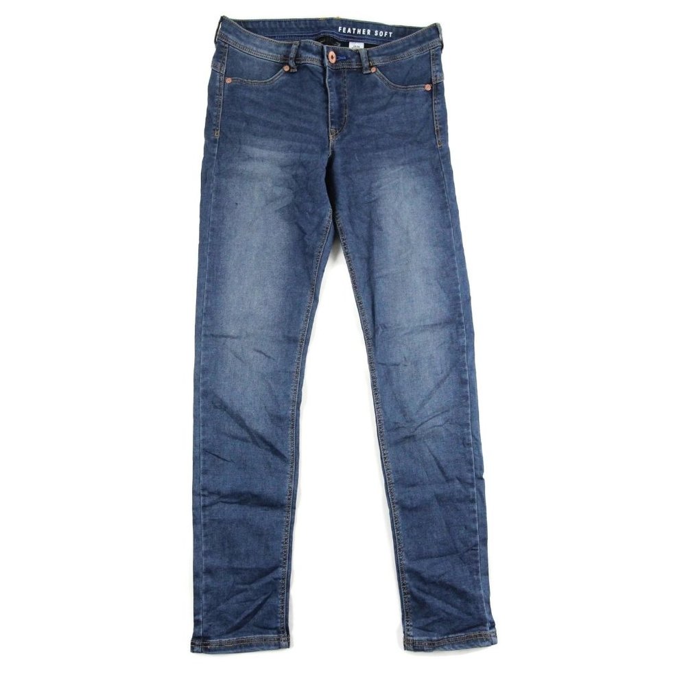 H&M Denim Feather Soft Womens Jeggings Medium Wash Denim Low Waist Size 28x30